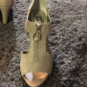Anne Klein snakeskin heel